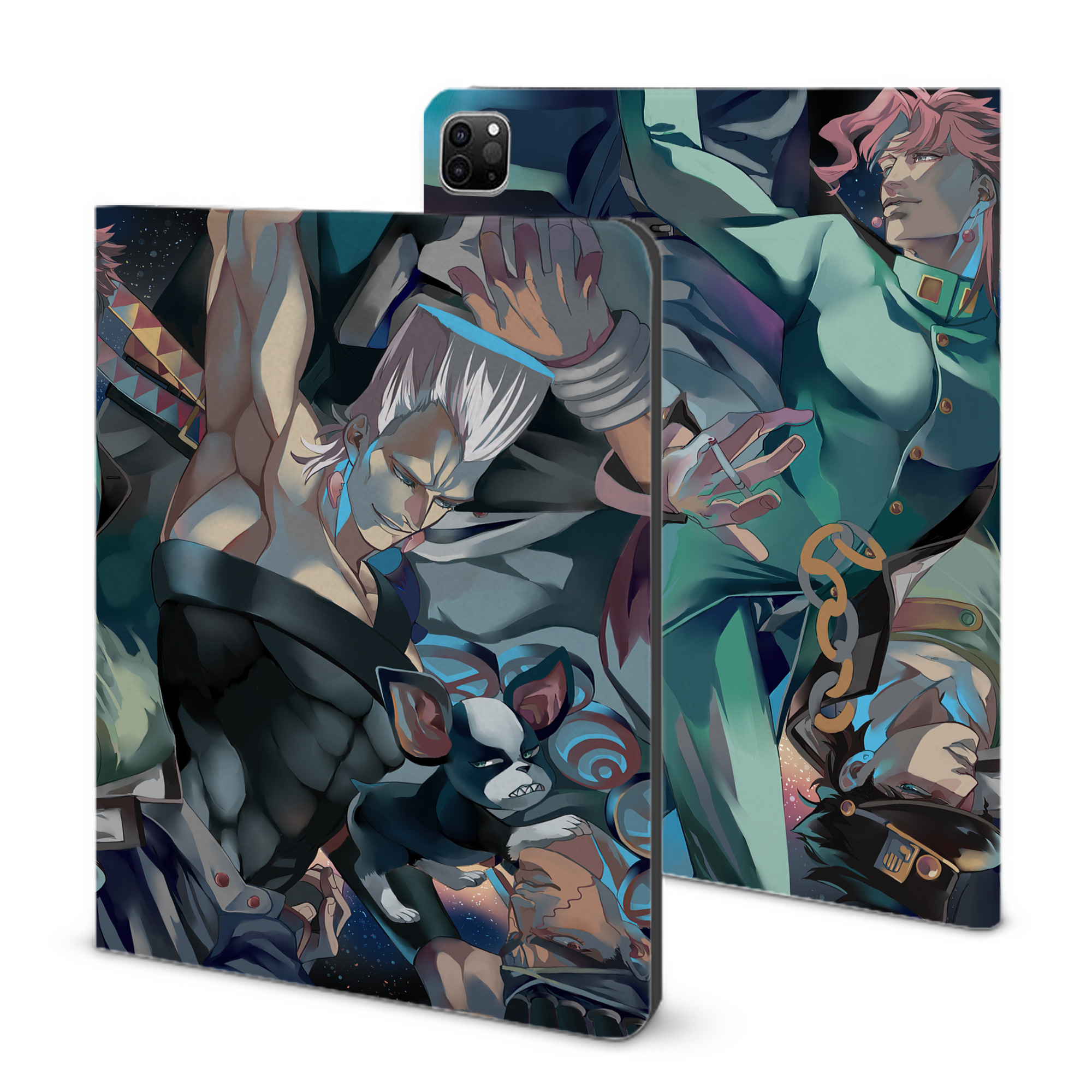 （画像用） ジョジョの奇妙な冒険 JoJo's Bizarre Adventure IPad ケース ブック型 PUレザー TPU 耐衝撃 軽量 薄型 ペン収納なし 全面保護 IPad 各モデル対応